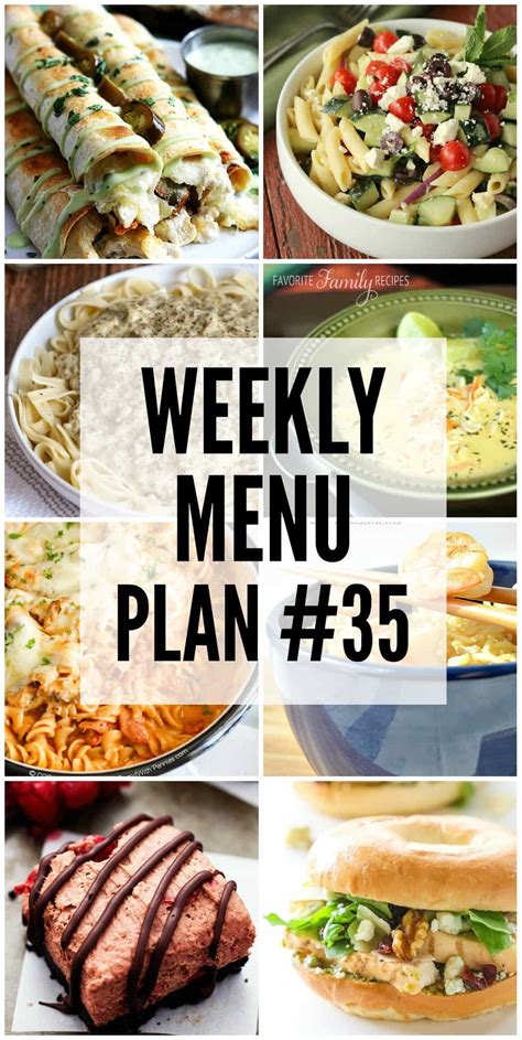Weekly Menu Plan 的图像结果