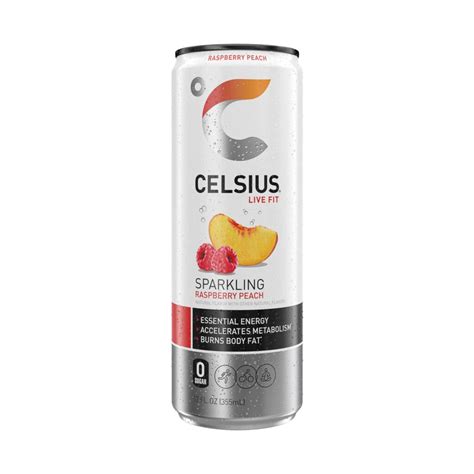 Celsius – Sparkling Raspberry Peach 12 oz Can 12pk case – New York Beverage