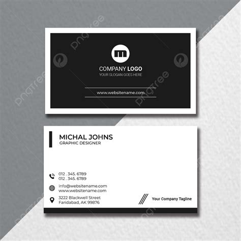 Black and White Business Card Template 的图像结果
