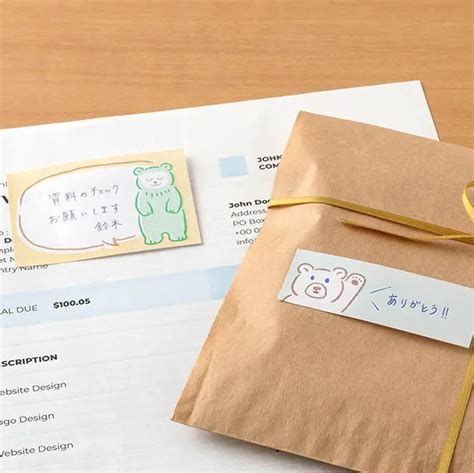 Midori Sticky Notes Drawing Bear | Artzo India