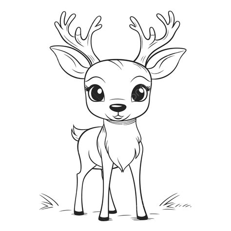 Cute Baby Deer Coloring Pages