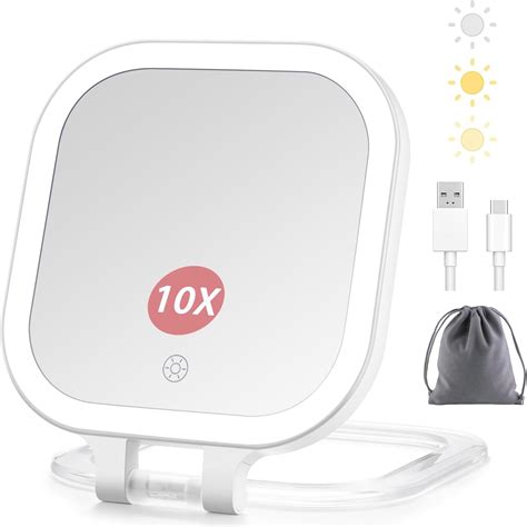 Amazon.com - Fancii Rechargeable Travel Makeup Mirror with Bright LED ...