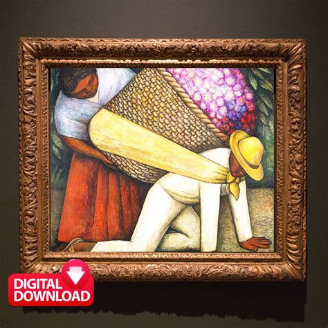 The Flower Carrier 1935, Famous Painting by Diego Rivera, Vintage ...