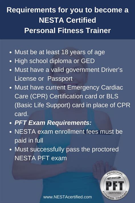 Requirements for you to become a NESTA Certified Personal Fitness ...