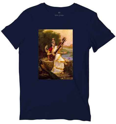 Goddess Saraswati Art T-shirt - Raja Ravi Varma - World’s Best Graphic ...
