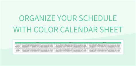 Calendar Chart Excel 的图像结果