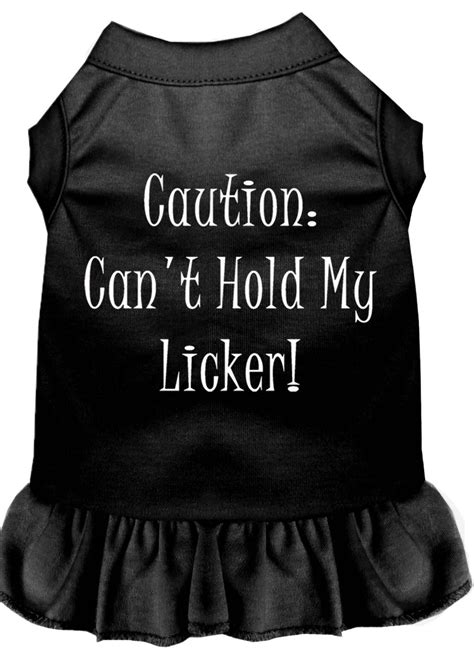 Dog Dress, Pet Dog Cat Dress Screen Printed, "Can't Hold My Licker ...