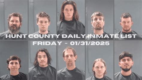 Hunt County Daily Inmate List - January 31, 2025