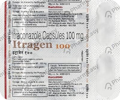 Itragen 100 MG Capsule (4): Uses, Side Effects, Price & Dosage | PharmEasy