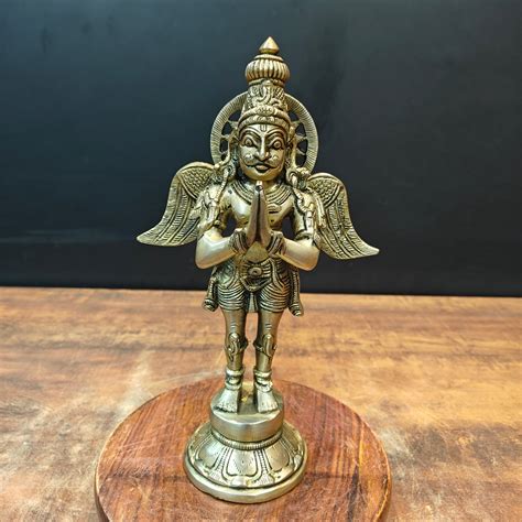 Brass Standing Garuda Idol Lord Vishnu Vahana 1 Feet – StatueStudio