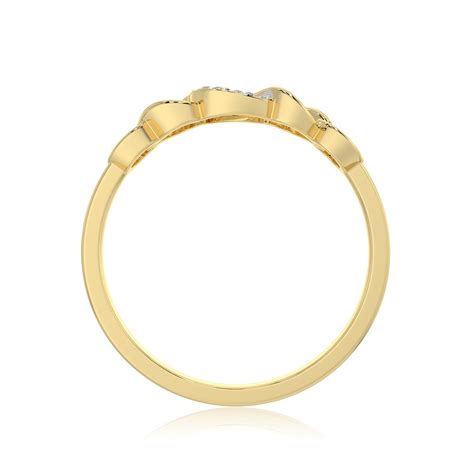 Buy Divine Link 9KT Yellow Gold Diamond Ring ERG26K15 Online at ORRA.