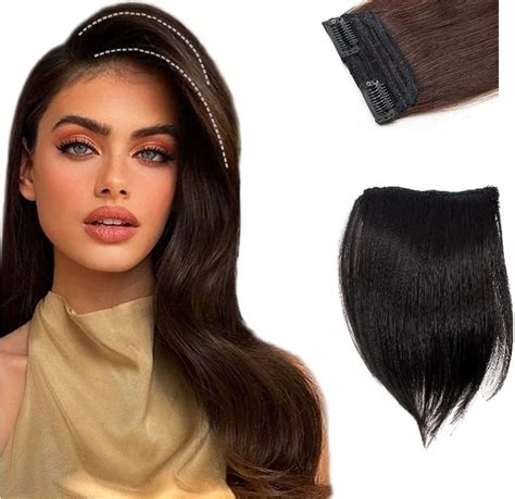 GLAN 6inches Synthetic Invisible Hair Extension 2 Clips in Short ...
