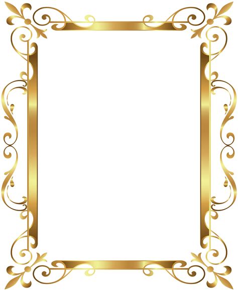 Gold frame Clip art - Gold Border Frame Deco Transparent Clip Art Image ...