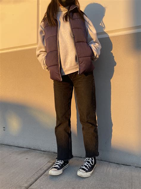 Brown Puffer Vest Outfit Ideas at John Rosado blog