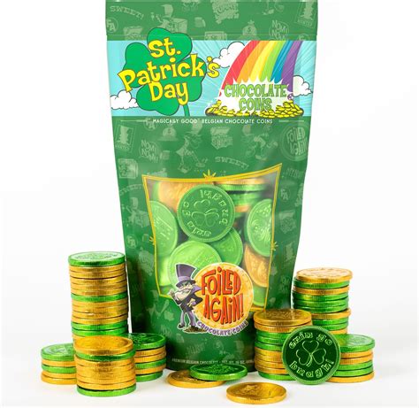 Amazon.com : Foiled Again! Chocolate St. Patrick’s Day Coins - Gold ...