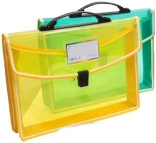 SPS File Folder with Carrying Handle, Transparent Poly-Plastic A4 ...