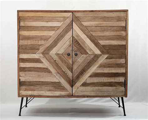 Wood Adora Reclaimed Old Wood Sideboard Cabinet with Iron Legs for ...