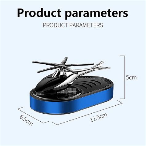 Helicopter Solar Car Air Freshener Rotation Zinc Alloy Car Perfume Dif ...