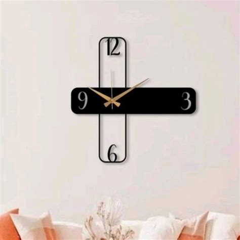 Black Acrylic Clock Set