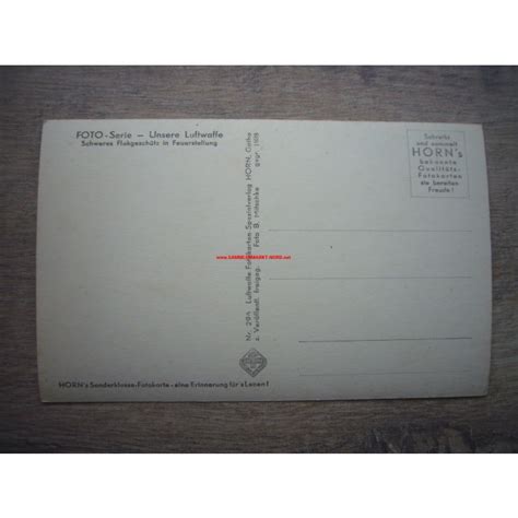 Luftwaffe Postkarte - Flakgeschütz in Feuerstellung, Sammlermarkt-Nord ...