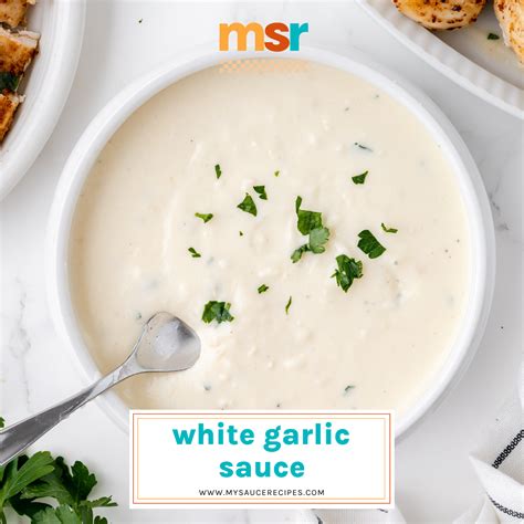 This creamy White Garlic Sauce Recipe is packed with fresh garlic that ...