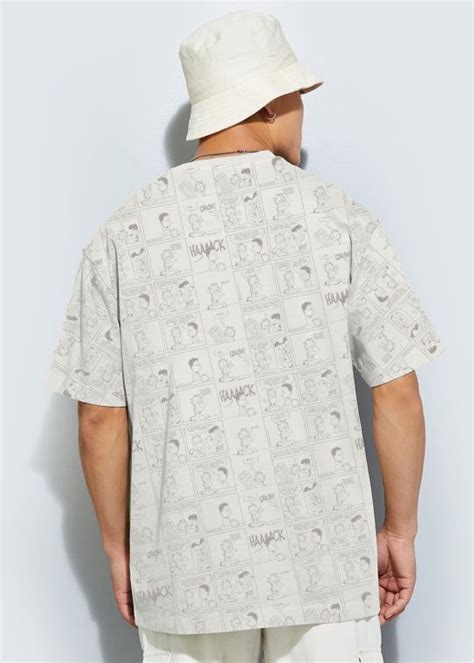 Garfield All Over Printed Off White Oversized T-shirt For Men – Kwabey