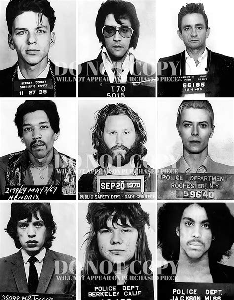 Amazon.com: Most Famous Mugshots In Music 11 X 14 - Magnificent Mug ...