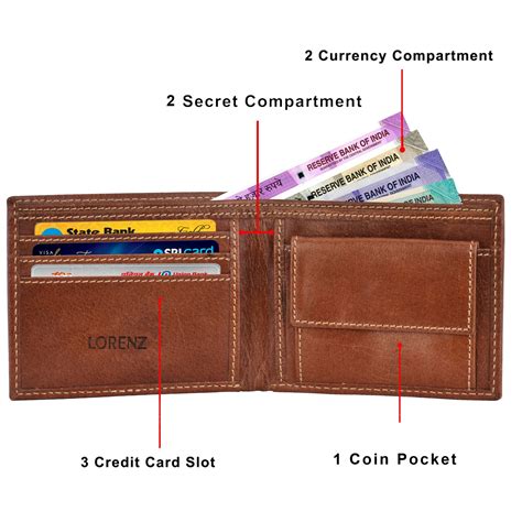 Lorenz® RFID Blocking Genuine Crunch Leather Texture Wallet for Men ...