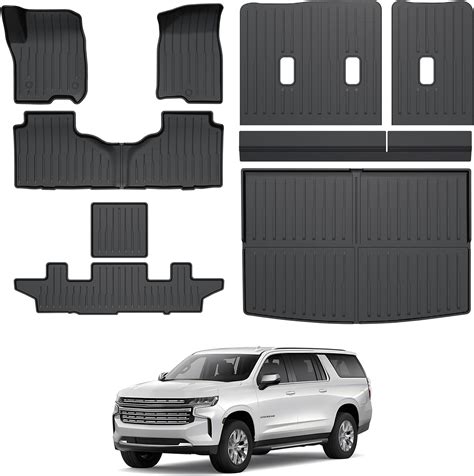 Amazon.com: CARESA Floor Mats Cargo Liner 3rd Seat Back Covers for 2021 ...