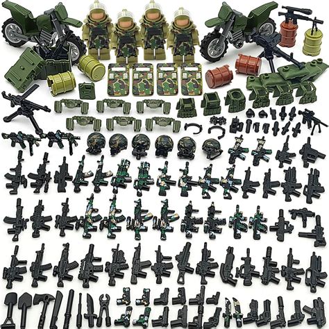 CONVENTEJOY Military Weapon Guns Accessories for Minifigure Block Toys ...
