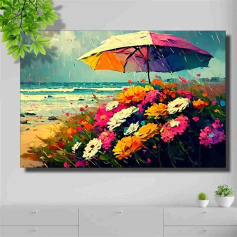 SAF Unframed Rolled Art Print| Floral Theme Canvas Wall Art Print for ...
