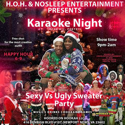 Nosleep Battle of the Christmas Outfits Karaoke party, hooked on hookah ...