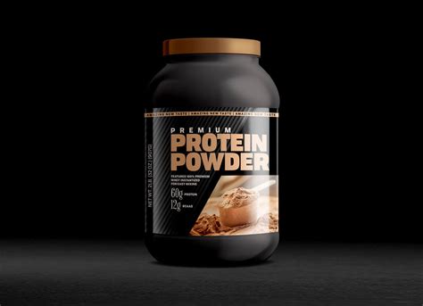 Supplement Jar Protein Container PSD Mockups | Free PSD Templates