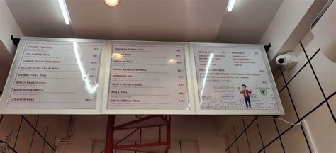 Menu at Rolls roy, Jodhpur, Sardarpura 2nd B road