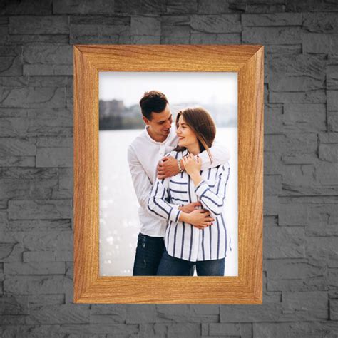 Brown Color Photo Frame Self Print Picture size 5x7 with Table Top ...
