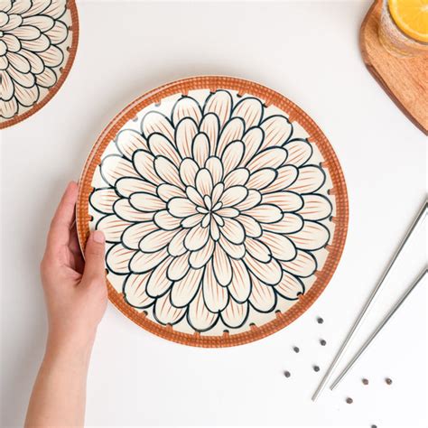 Abloom Ceramic Dinner Plate 10 Inch