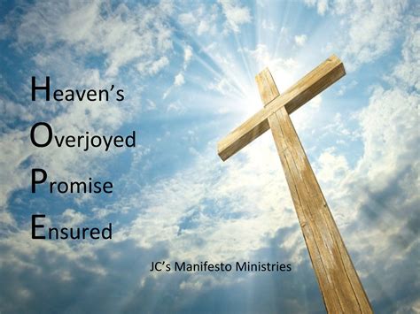 The Christian Hope (Acronym 4) | JC’S MANIFESTO