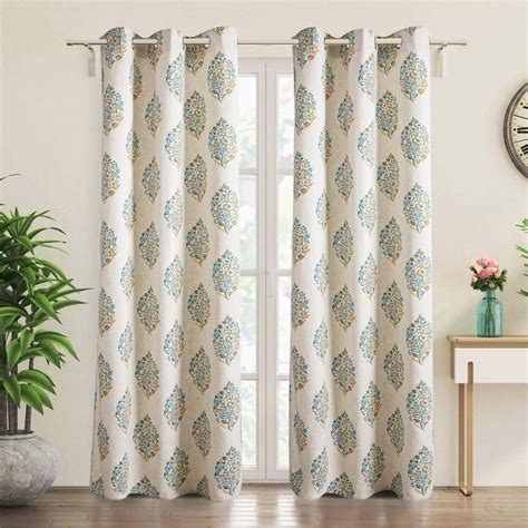 Buy Mellow Bering Floral Print Light Filtering Door Curtain from Home ...