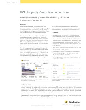 Fillable Online Clear Capital PCI: Property Condition Inspections A ...