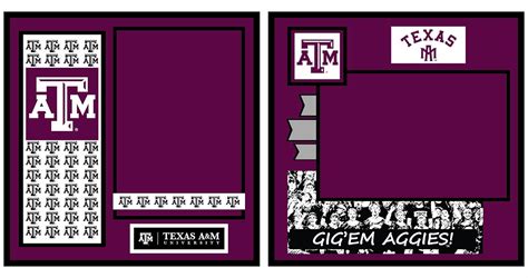 UNIFORMED Texas A and M University 2-Page Layout Decorative Paper, 12 ...