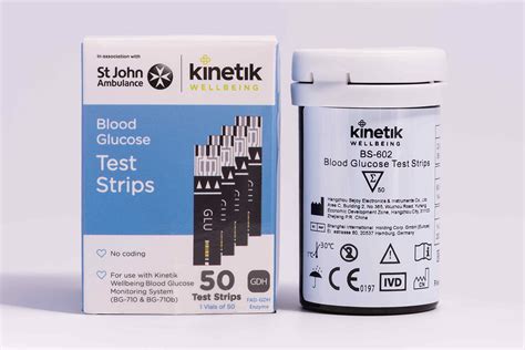 Buy Kinetik Wellbeing Blood Glucose Test Strips, Pack of 50 ...