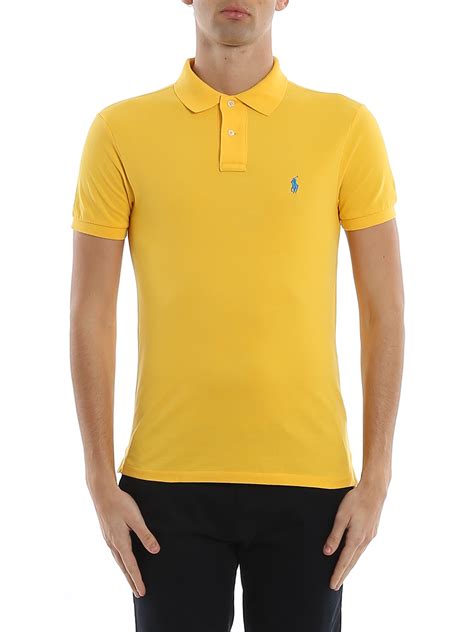 Yellow Polo Logo Polo Graphic Logo Black T Shirt