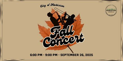 The City of Mableton Fall Jazz Concert, 5220 Church St SW, Mableton, 26 ...