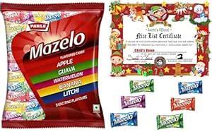 Christmas Gift for Kids - Mazelo Candy Pack with Santa's Nice Child ...