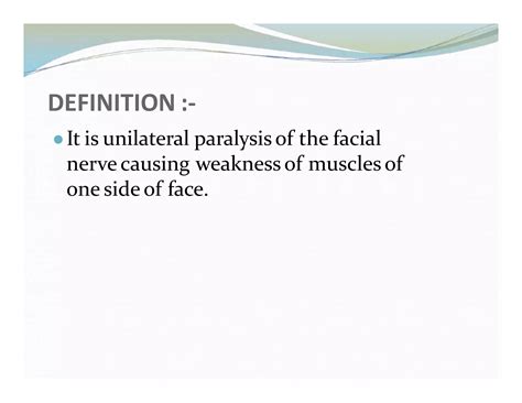 Bell's palsy Slide share medical surgical nursing | PPTX