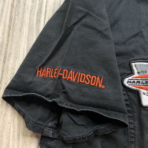 Genuine Harley Davidson Mechanic Shirt Button Women M… - Gem