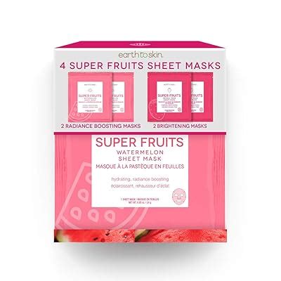 Buy Earth to Skin Super Fruits Watermelon Sheet Masks, 4 Pack Online at ...