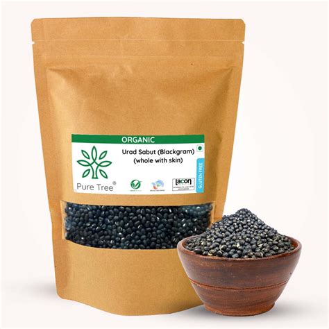 Certified Organic Black Gram Whole (Urad Sabut) - Pure Tree Foods ...