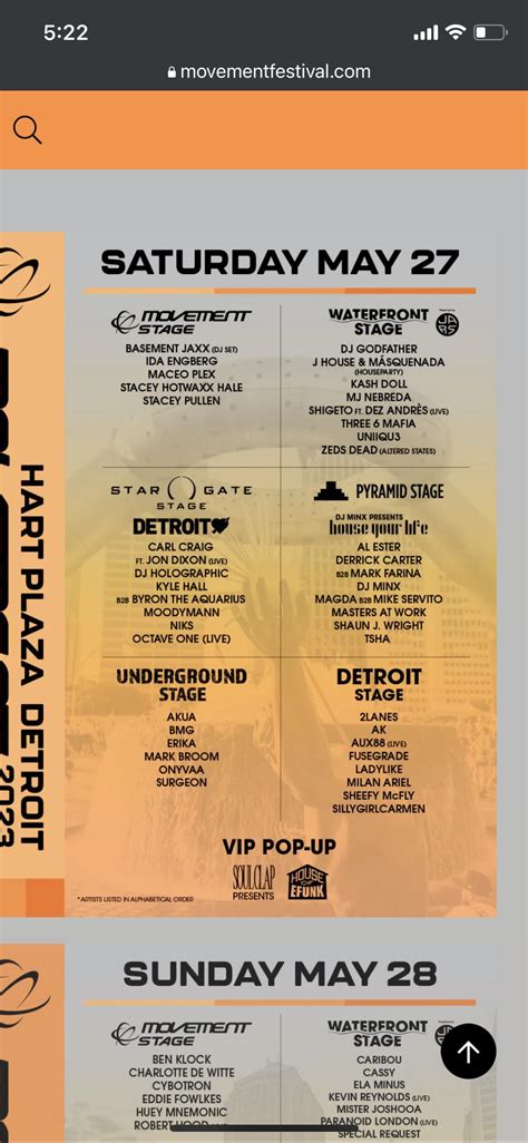 Movement Detroit Saturday and Sunday must sees? : r/aves