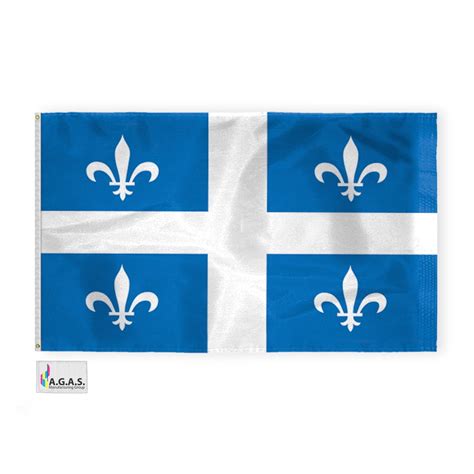 AGAS Quebec Canada Flag 7.5 x 15 ft - 200D Nylon - 6 Needle Lock ...